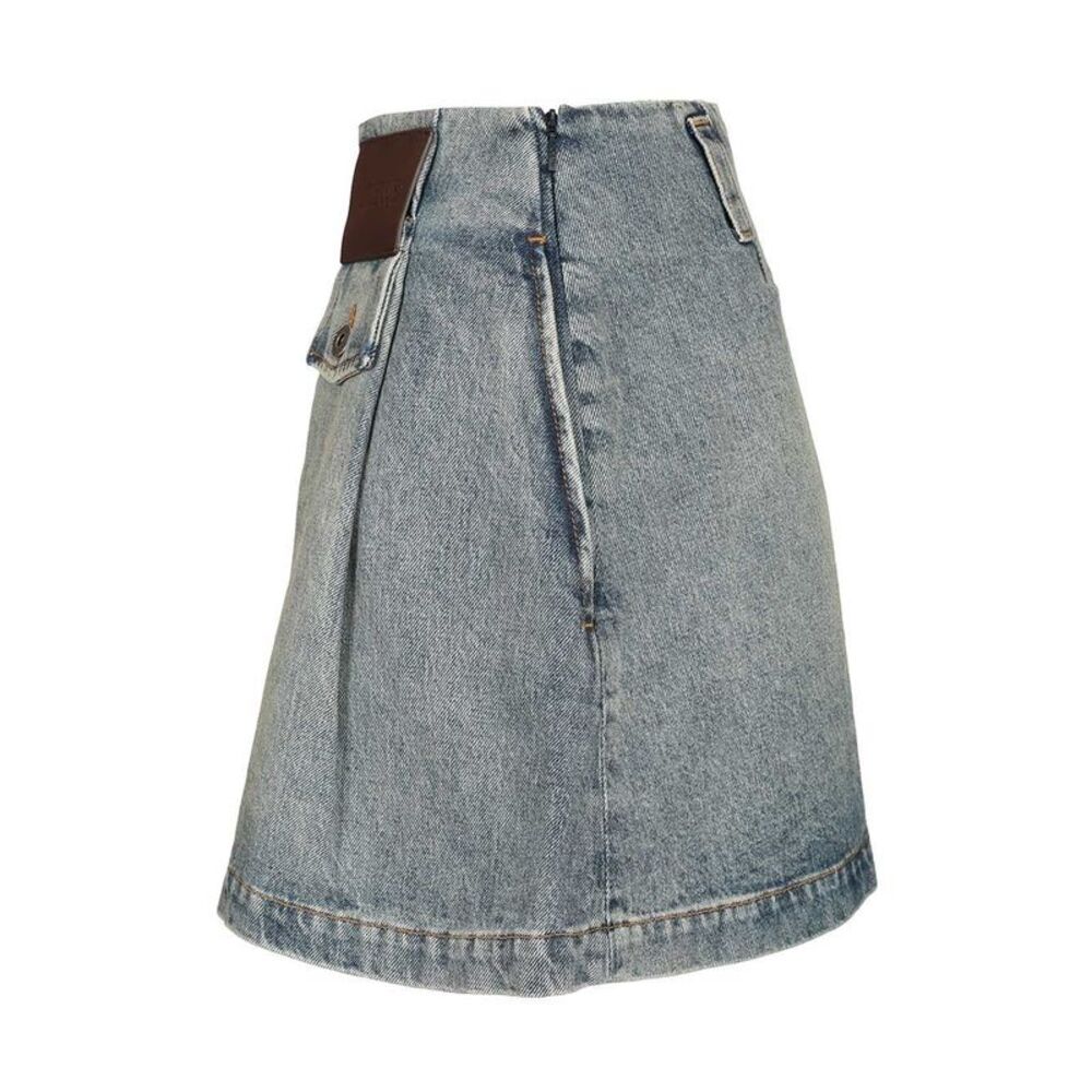 Loewe Women Washed Denim Mini Skirt - Picture 3 of 5